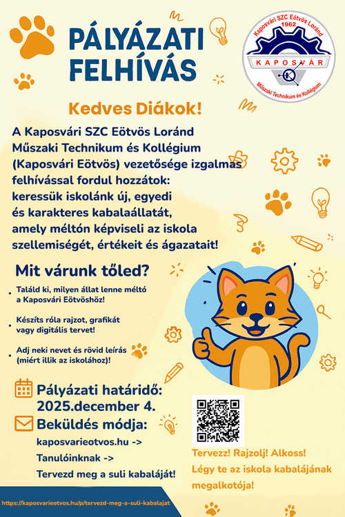 Tervezd meg a suli kabaláját!